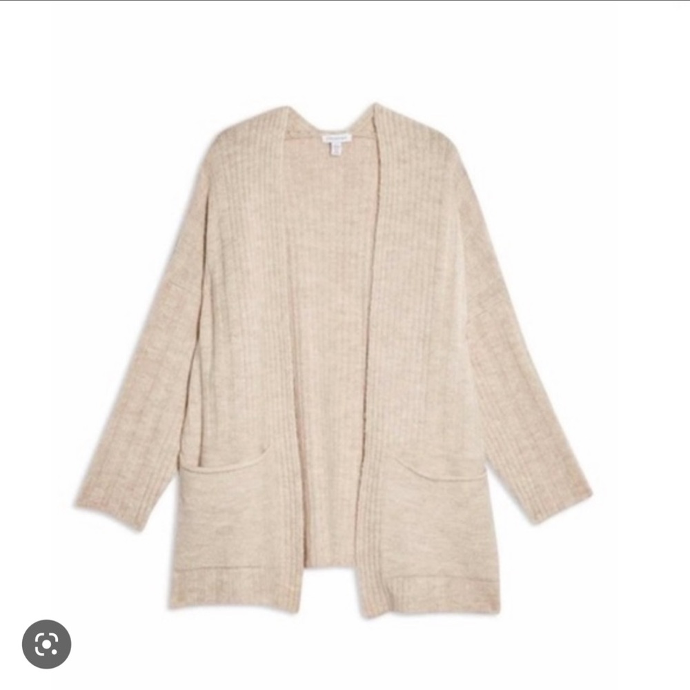 Small TOPSHOP oversized cardigan rn 125149‎ tan natural